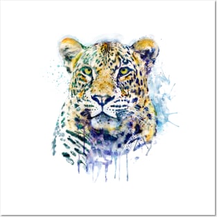 Watercolor Leopard Posters and Art